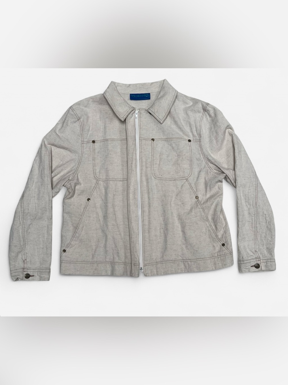 Quattro men’s linen blend lightweight jacket